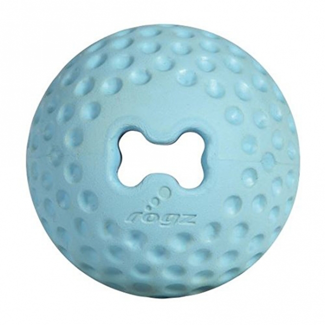 ROGZ GUMZ Hundeball, 4,9 cm – befüllbar – hellblau